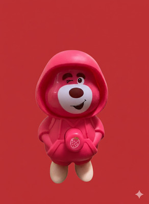 BEBOTA BEAR PINK COLOR FACE EXPRESSION CHANGER PLASTIC KEYCHAIN PLAYTOY PACK OF 1 Key Chain