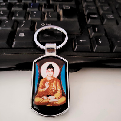 Sullery Buddhist Metal Keychain with Babasaheb Ambedkar PortraitSulleryKey2025419 Key Chain