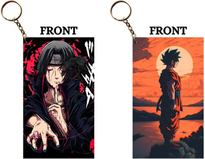Hariyaali Enterprises LLP ITACHI MANGEKYO SHARINGAN X GOKU SUNSET AT BEACH Unique Style 2 pcs Combo Key Chain