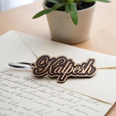 piezart Customizeable Personalized Gifts Engraved Name Wooden Key Chain
