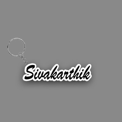 SY Gifts SYG Sivakarthik Name Keychain White And Black Key Chain