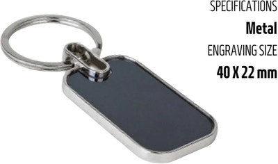 LIVAM UNIQUE Oculus Black-metal-rectangular Key Chain Key Chain