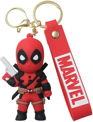 PEARLISH Deadpool 3D Silicone Keychain Key Chain
