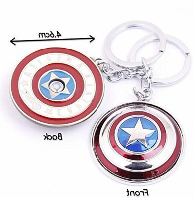 gtrp key Chain-key-Captain-America-Newwww-Rotatable-Shield Key Chain
