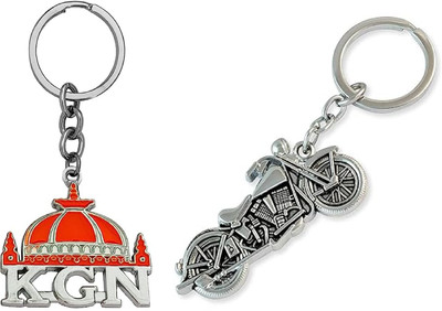 MOREL Metallic BIKE AND KGN Metal KEYCHAIN for Men And Women COMBO RANDOM COLOUR Key Chain