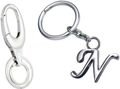Newview N Alphabet Hook 1 Keyring Keychain for Bike Car House Office Home Key Chain Key Chain