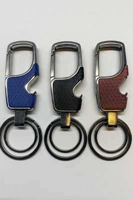 Sashvika Pack of 3 Metal Anti-rust Keychain for Men, Car, and Bike Key Chain