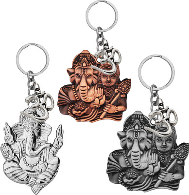 M Men Style Lord Ganesha Om Metal Key Ring – Keychain for Car, Bike & Office SKey622-601-603 Key Chain