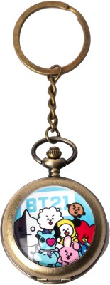 RainSound BTS Army BT21 Blue Pocket watch Key Chain