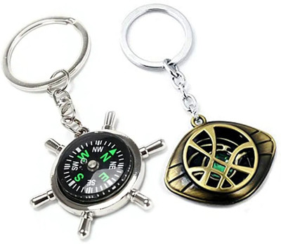 JAINSON MARTIN Combo of Compass & Dr Strange Eye KeyChain Key Chain