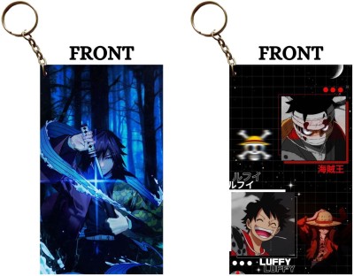 Hariyaali Enterprises LLP GIYU TOMIOKA WATER STYLE X MULTIPLE LUFFY Unique Style 2 pcs Combo Key Chain