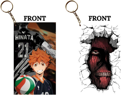 Hariyaali Enterprises LLP HINATA VOLLEYBALL STAR X COLOSSAL TITAN INSIDE WALL Unique Style 2 pcs Combo Key Chain