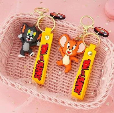 SHRI JI Dancing Duo Keyring with Strap Pack of Tom & Jerry Key Chain