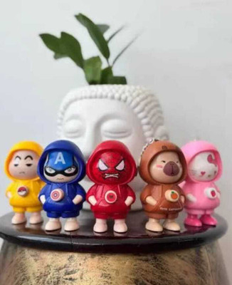 DKTYAGI Face Changing Keychain with 3 Expressions 3D Cartoon Key Chain