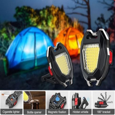 tejas Portable Heart Shape Keychain Led Light for Camping with Cigarette Lighter Key Chain