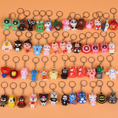 HAILEY QUEEN Cartoon 3D Anime cute character keychain for kids/adults(30Pcs) Key Chain