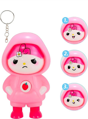 Elecsera Face Flip Emotion Keyring for Men, Women Key Chain