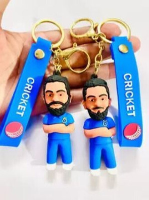 Jainjon Cricket Rohit Sharma & Virat Kolhi 3D combo set keychain (Pack of 2) Key Chain Key Chain