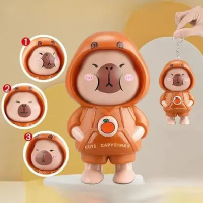 Atithi Shop Panda Face Rotating Keychain Brown Key Chain