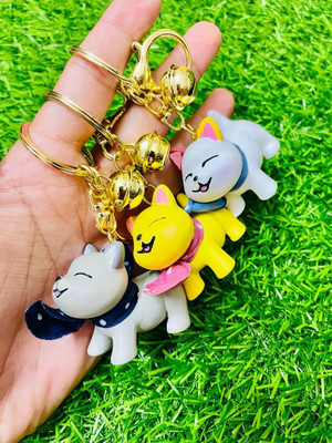 GKM Cat Pushy Theme combo set 3D cute keychain Key Chain