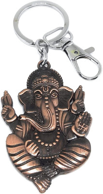 Omuda God of Beginnings Lord Shree Ganesh Shiva' Son Locket Chain With Hook Zinc Metal Key Chain