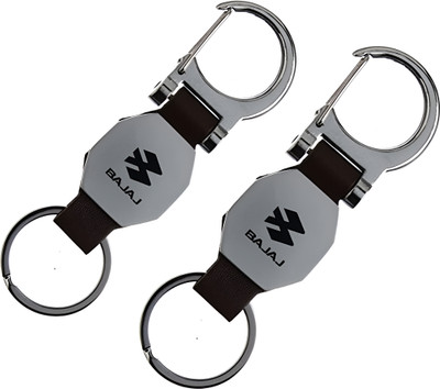 MAG BEE Styling Bike Compatible with D,Hook (Brown) Bajaj Combo Pack of 2 Bike Keychains Key Chain