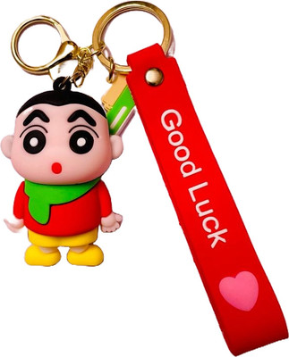 GKM Shinchan in Scarf cute 3D high quality strap hook keychain Key Chain