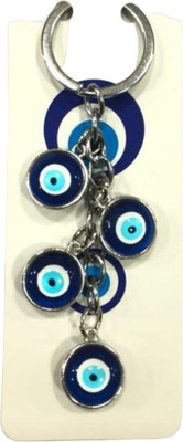 WHITE POPCORN Evil Eye Metallic Keychain Bike Car Key chain Key Chain Key Chain