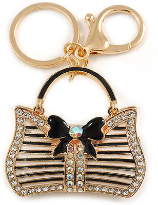kripara Rhinestone Purse Keychain Women Crystal Ring For Bag Purse Charm Accessories Key Chain
