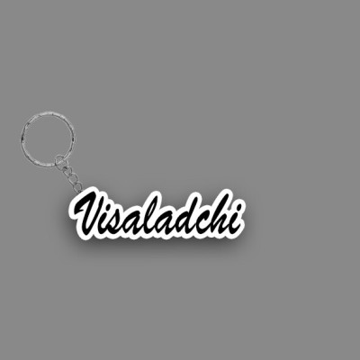 SY Gifts SYG Visaladchi Name Keychain White And Black Key Chain