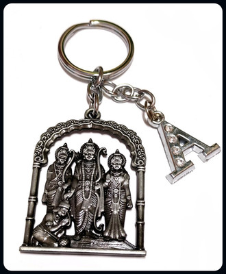 Meeko.com Jai shree Ram family AS_SO_RT_ED keyring with Letter A keyring 01-A Key Chain