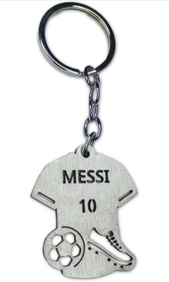 HappierYou Messi 10 Soccer Jersey Keychain, Metal Football Design with Ball and Boot Key Chain