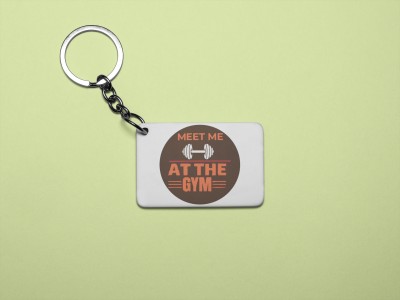 REVAMAN Meet Me At The Gym - Printed Acrylic Keychain (Pack Of 2) Key Chain