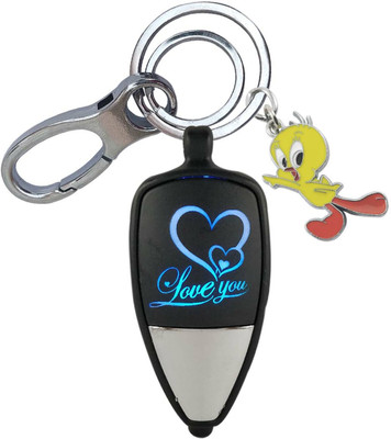 HANDSOME ISK Love U Beautiful LED Light with Tweety Locking Lock Key Chain