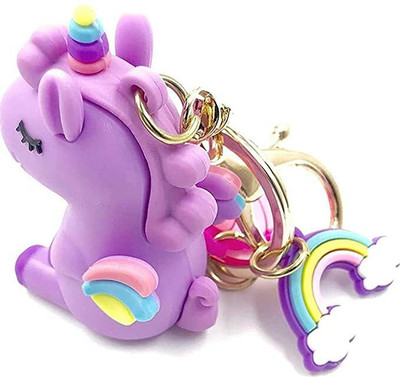 gtrp keychain-Cute Sleeping Purple Unicorn Keychain Key Chain