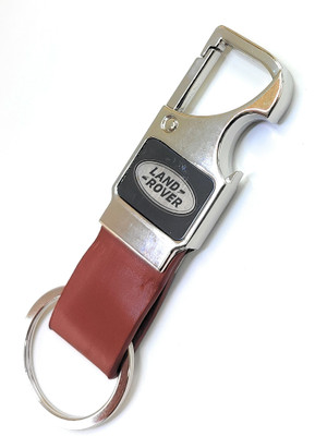 Jdp Novelty Metal Leather Opner Keychain for Land Rover Car. Brown Colour Key Chain