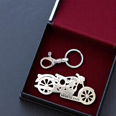 piezart Premium Personalized Royal Enfield Key Chain - RE Classic Key Chains Men Bike Key Chain