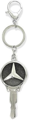 Augen Premium Stainless Steel Car Logo Gifting Key Ring AntiRust (Pack Of 1) Black Key Chain