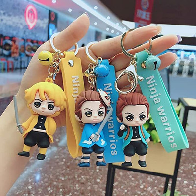 gtrp keychain- Trending Multi Color 3D Cartoon Character Rubber 3pes Key Chain