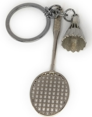 High Choice Badminton Racket With Shuttle Cock Metal Key Chain