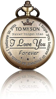 BBG NEW_To My Son from Dad vintage style pocket watch keychain for boys/girls Key Chain