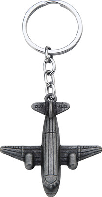 BLESSINGS Airplane Metal Grey Key Chain