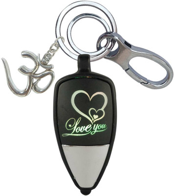 SHOKY LOOKS Led Beautiful Love u Light With Shiv OM Locking Lock Key Chain