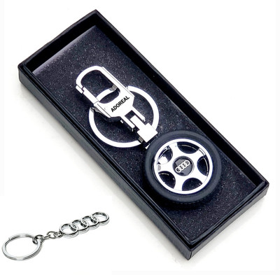 ADOREAL AUDI KEYCHAIN AND KEYRING FOR Q2 | Q3 | Q5 | Q7 | Q8 | A3 | A4 | A6 | A8 COMBO Key Chain
