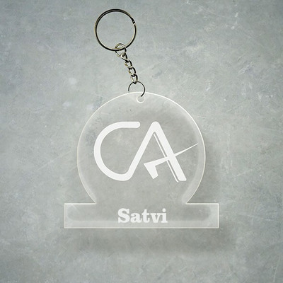 SY Gifts Chartered Accountant CA Design With Satvi Name Key Chain