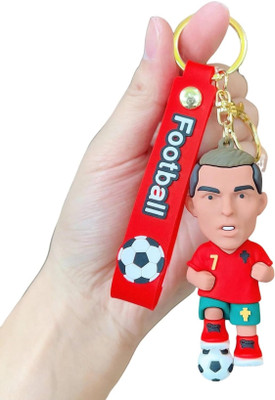 HappierYou Cristiano Ronaldo in Portugal National Football Team jersey 3D silicone keychain Key Chain