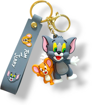 Zuno Tom and Jerry 3D Cute Keychain | Cartoon Character Keyring for Kids Girls Boys Key Chain