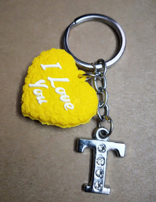 Meeko.com Keychain-Heart With T Letter Bike Key Chain 01 Key Chain