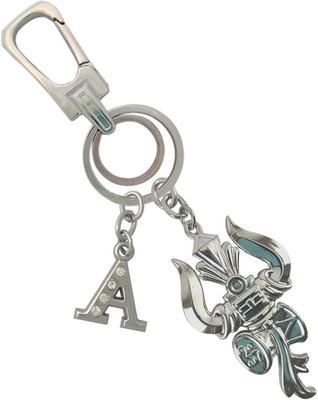 SHOKY LOOKS Mahadev Trishul Damaru With A Letter Beautiful Locking Lock Key Chain Key Chain