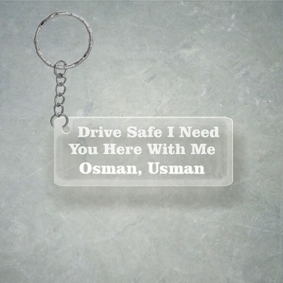 SY Gifts Drive SafeDesign With Osman, Usman Name Key Chain